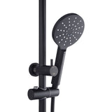 10'' Right Angle Round Shower Station Top Inlet - Matte Black