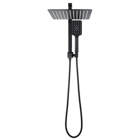 AQU 10" Square Shower Station Top Water Inlet - Black