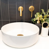 Pentro Round Bath Spout - Brushed Brass