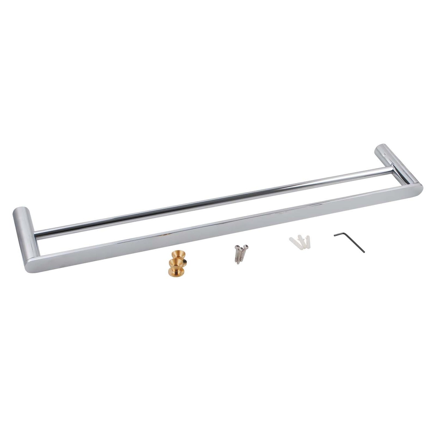 RUSHY Double Towel Rail 600mm - Chrome