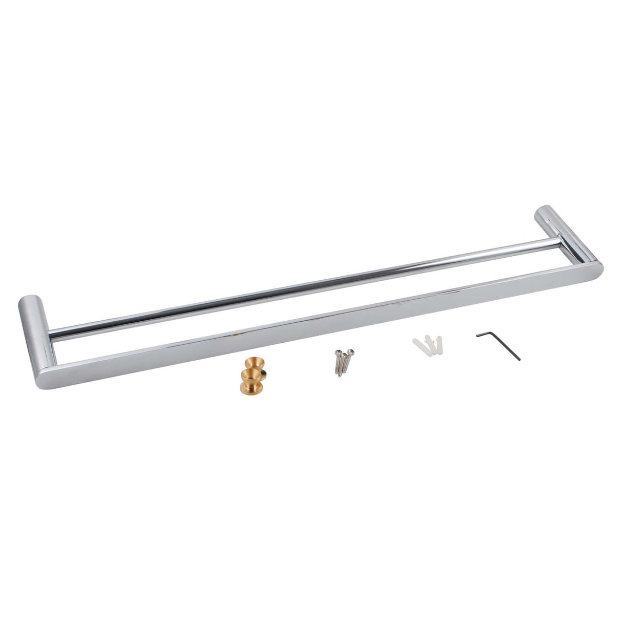 RUSHY Double Towel Rail 600mm - Chrome