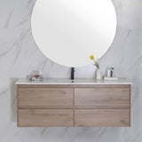 MAX MDF Wall Hung Vanity Max Oak (All Sizes)