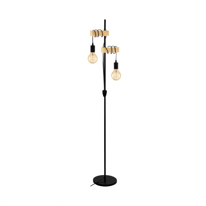 Floor Light Townshend Steel Wood Brown