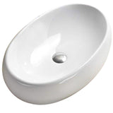POSEIDON Gloss White Basin (Oval: 600x400x150)