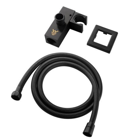 Square Hand Held Shower Set - Black