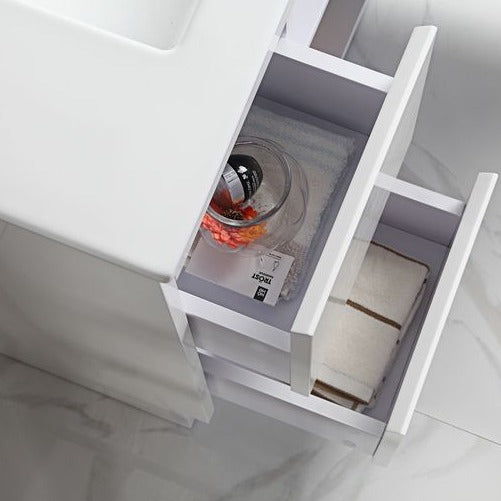 MAYA Slim Free Standing Vanity Gloss White 750/900