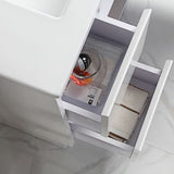 MAYA Slim Free Standing Vanity Gloss White 750/900