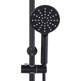 10'' Right Angle Round Shower Station Top Inlet - Matte Black