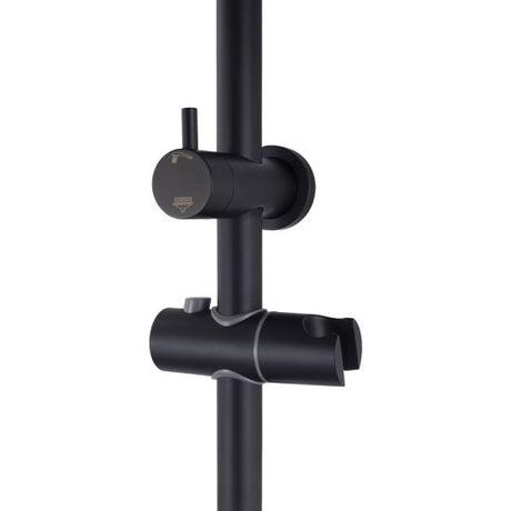 10'' Right Angle Round Shower Station Top Inlet - Matte Black