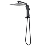 AQU 10" Square Shower Station Top Water Inlet - Black
