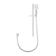 3 Functions Square Hand Held Shower Set With Rail - Chrome