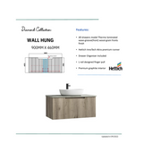 CALDER Wall Hung Vanity Tuscana Oak (All Sizes)