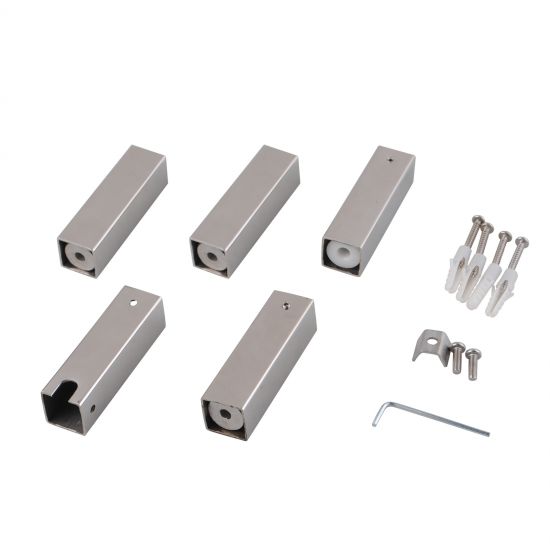 Square Electric Heated Towel Rack 4 Bars - Chrome