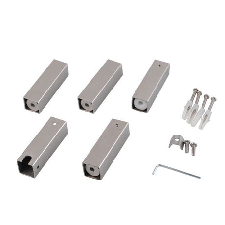 Square Electric Heated Towel Rack 4 Bars - Chrome