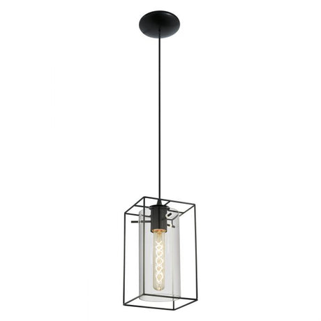 Pendant Light LONCINO 95 Smoked Glass Black-Transparent