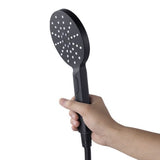 10'' Right Angle Round Shower Station Top Inlet - Matte Black