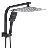 AQU 10" Square Shower Station Top Water Inlet - Black