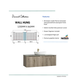 CALDER Wall Hung Vanity Tuscana Oak (All Sizes)
