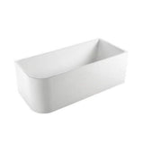 ELLIE Gloss White Corner Bathtub-Non Overflow