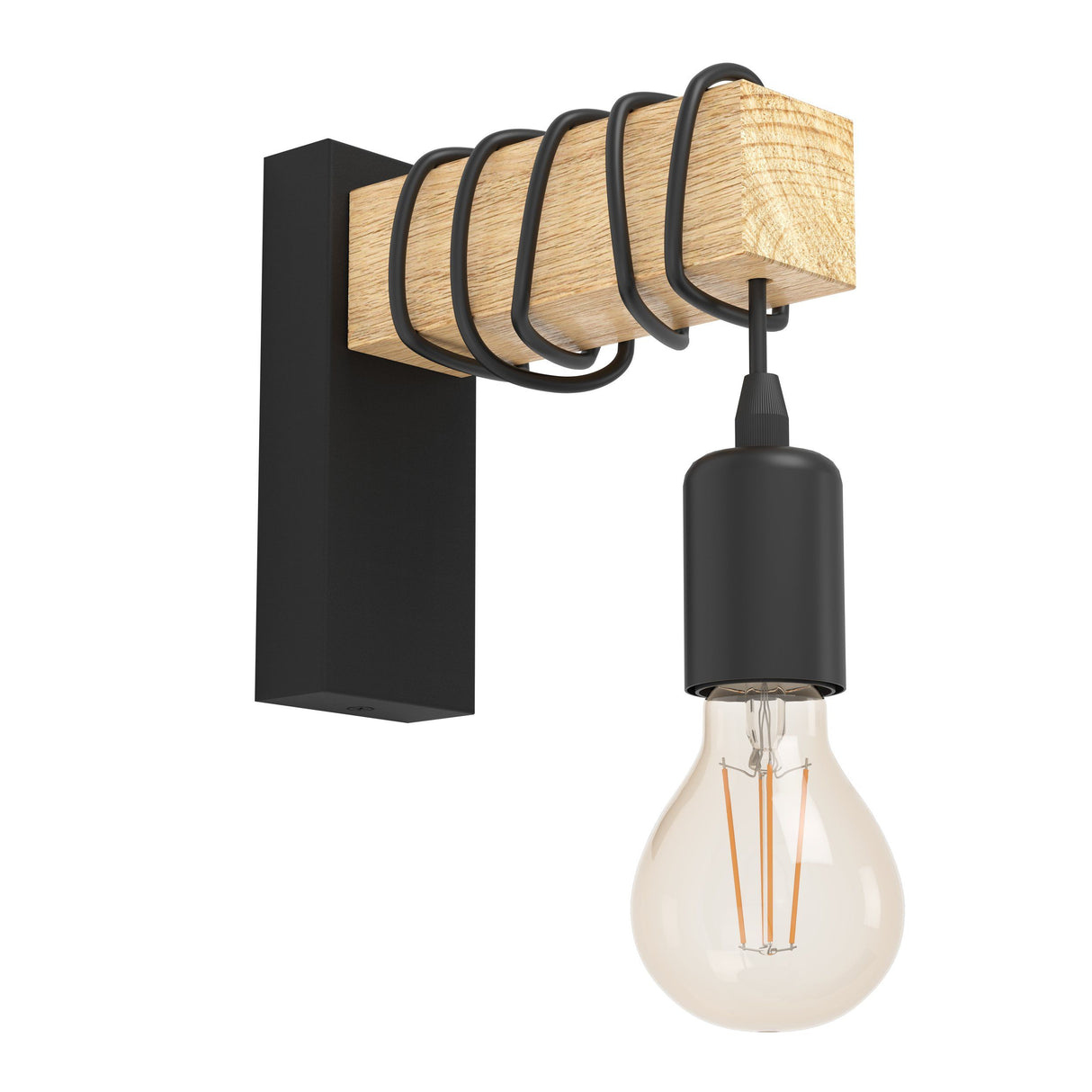 TOWNSHEND wall light Black Brown - Clearance