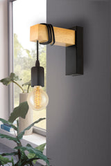 TOWNSHEND wall light Black Brown - Clearance
