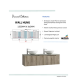 CALDER Wall Hung Vanity Tuscana Oak (All Sizes)