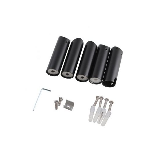 Round Matte Black Electric Heated Towel Rack 9 Bars