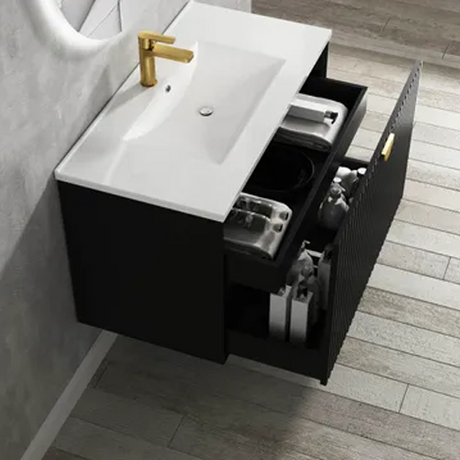 MARLO Wall Hung Vanity 900mm Matte Black