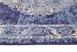 Arya Navy Blue Distress Rug