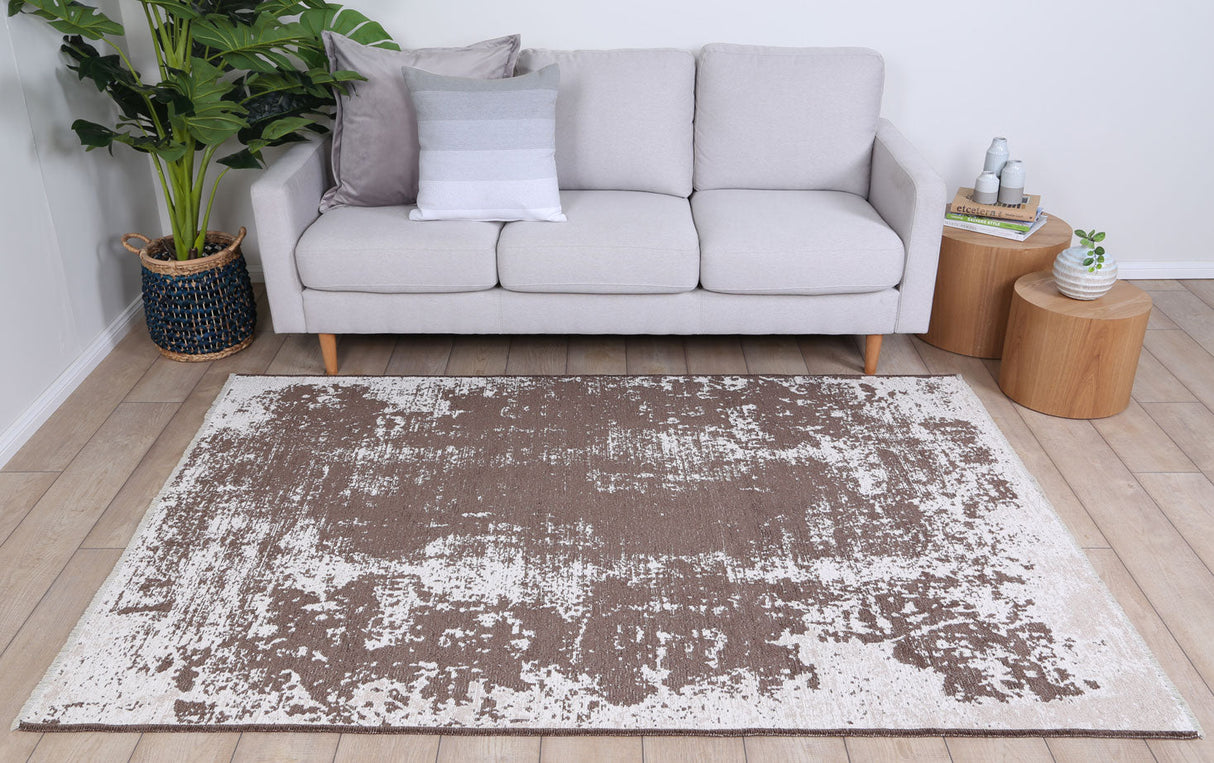 Rustic Vintage Abstract Amazing 2 in 1 Reversible Rug Beige
