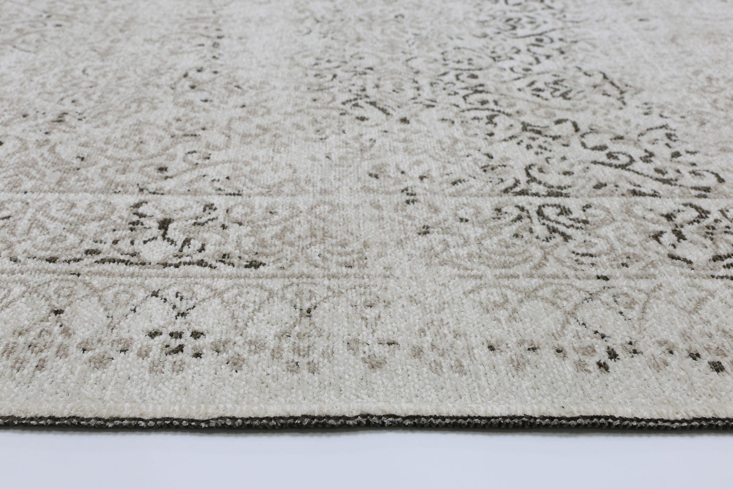 Rustic Vintage Distressed, Amazing 2 in 1 Reversible Rug Beige