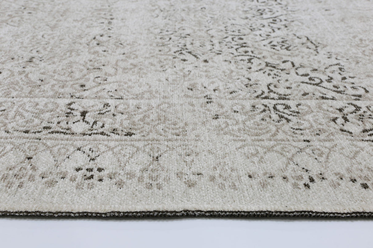 Rustic Vintage Distressed, Amazing 2 in 1 Reversible Rug Beige