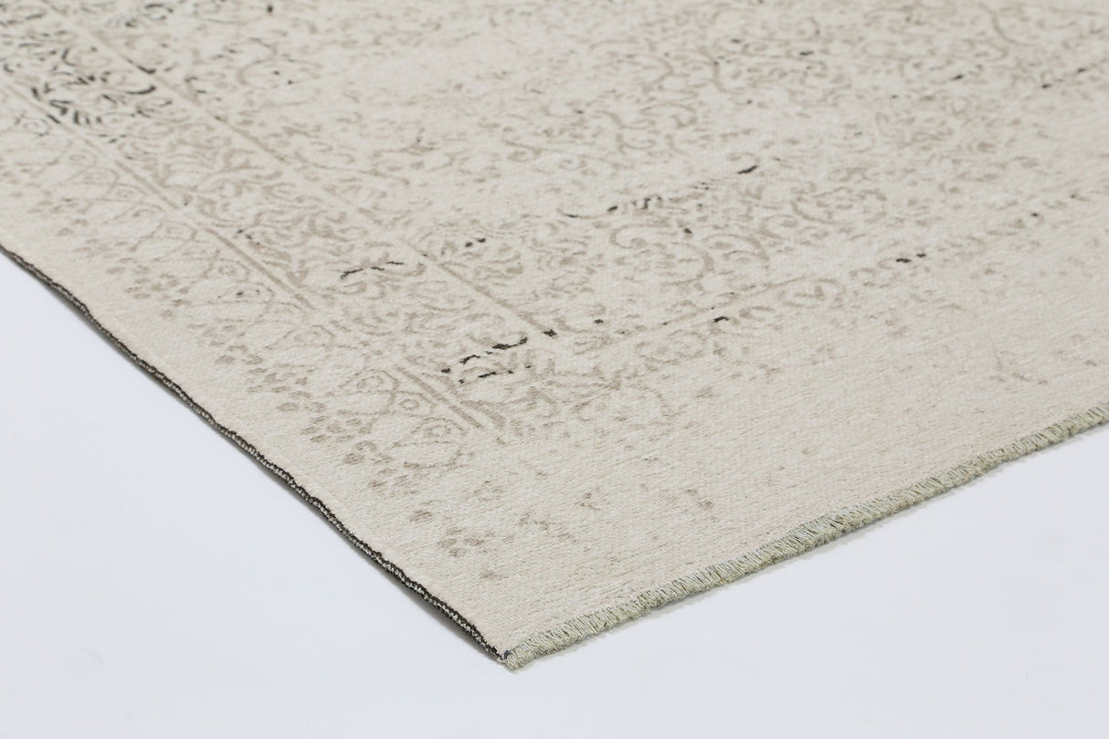 Rustic Vintage Distressed, Amazing 2 in 1 Reversible Rug Beige