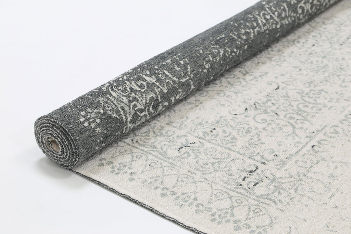 Rustic Vintage Distressed, Amazing 2 in 1 Reversible Rug Grey