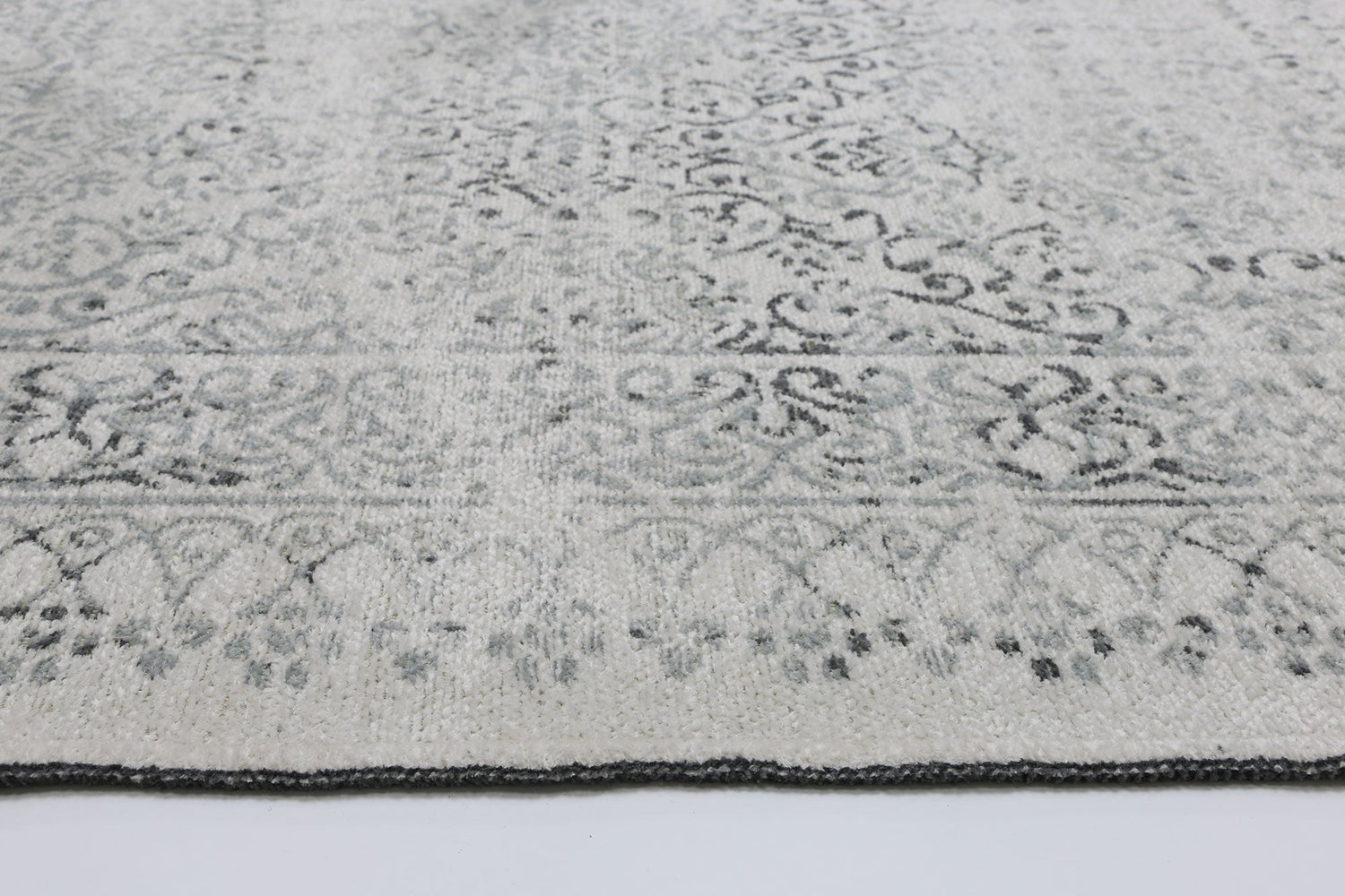 Rustic Vintage Distressed, Amazing 2 in 1 Reversible Rug Grey