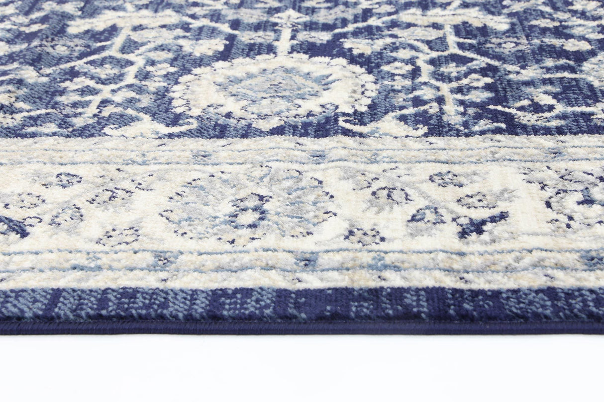 Arya Navy Blue Traditional Rug