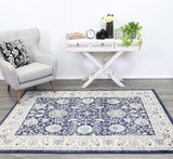 Arya Navy Blue Traditional Rug