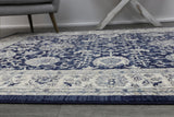 Arya Navy Blue Traditional Rug