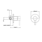 Pentro Round Shower Mixer With 65mm Thin Plate - Matte Black