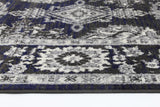 Arya Traditional Navy Grey Rug