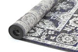 Arya Traditional Navy Grey Rug