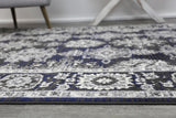 Arya Traditional Navy Grey Rug