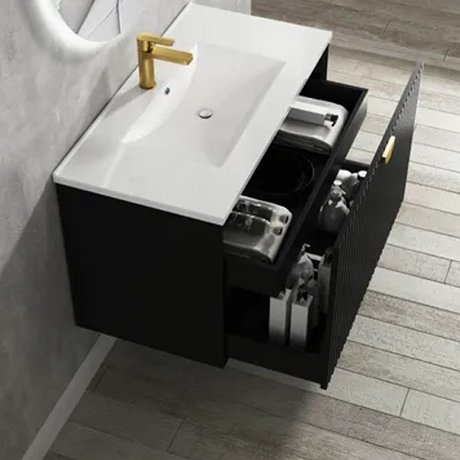MARLO Wall Hung Vanity 750mm Matte Black