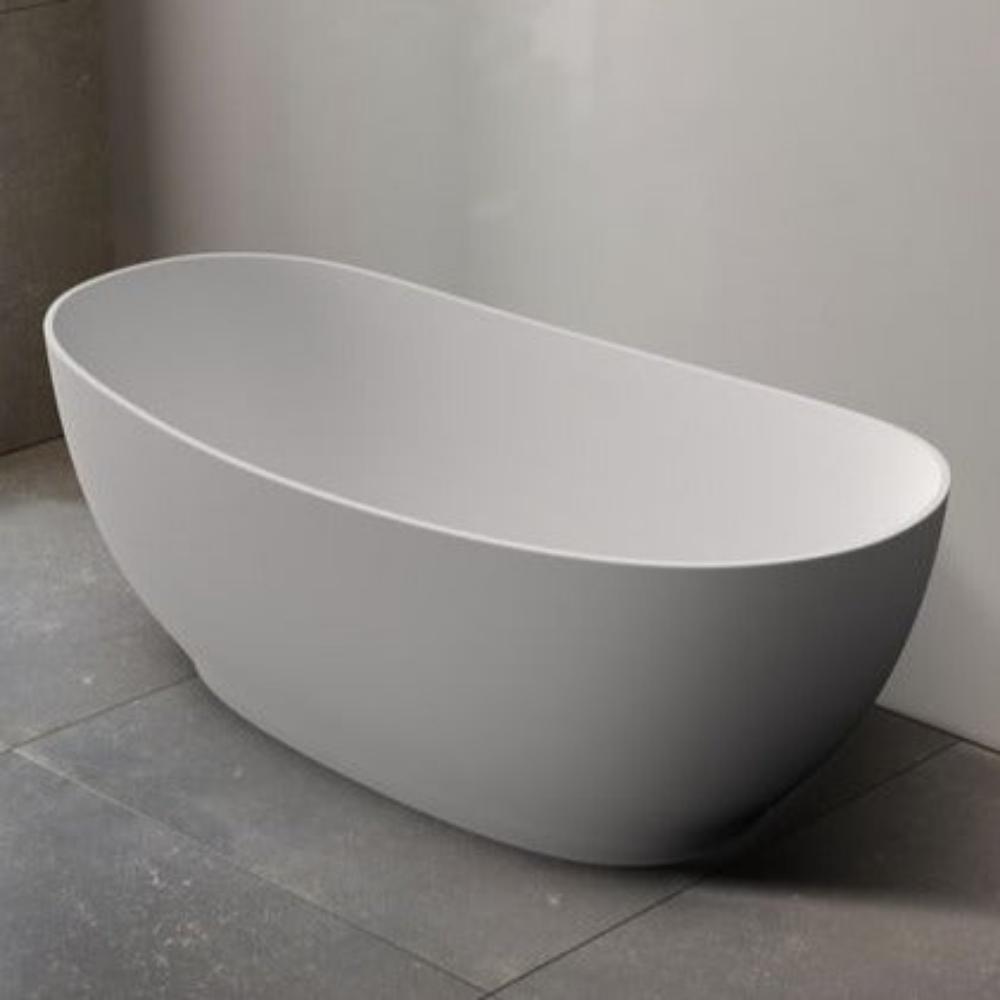 LAYLA Free Standing Bathtub with Non-Overflow (Matte White) 1500/1700mm