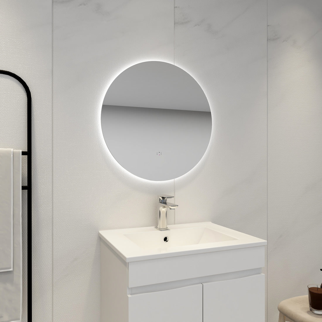 Poseidon Round LED Backlit Mirror 600/700/800/900