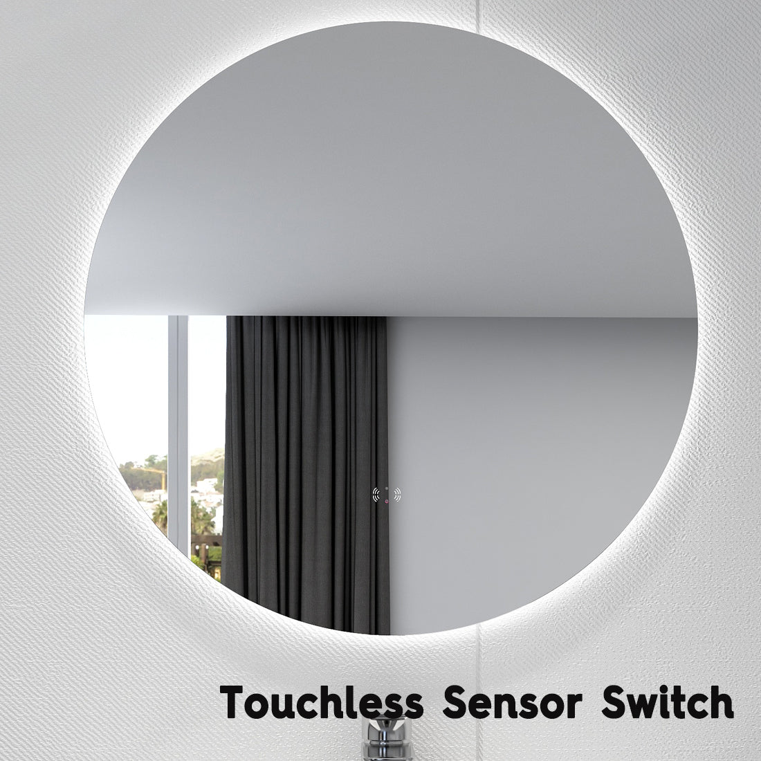 Poseidon Round LED Backlit Mirror 600/700/800/900