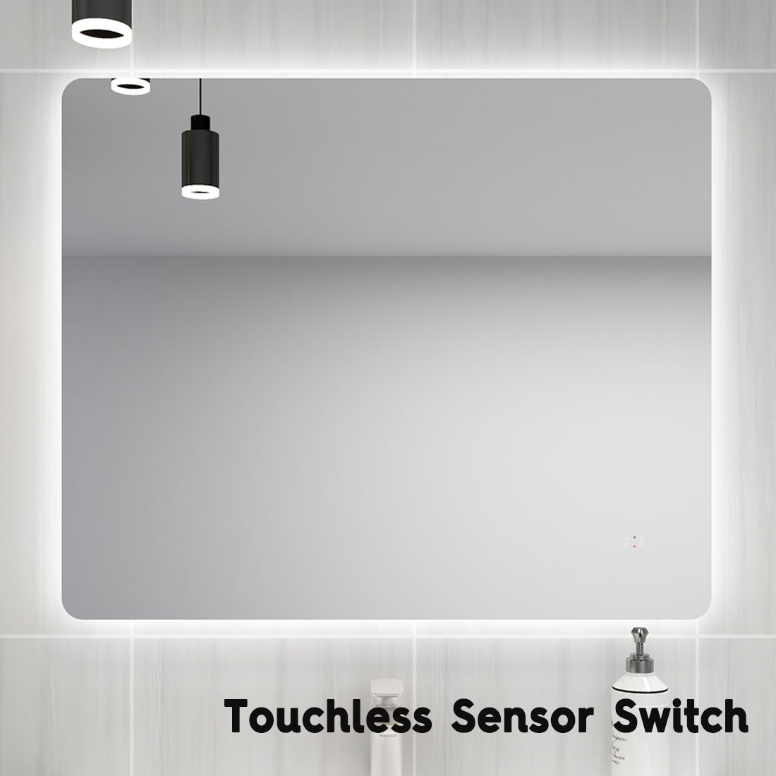 POS LED Rectangular Backlit Frameless Mirror 750/900