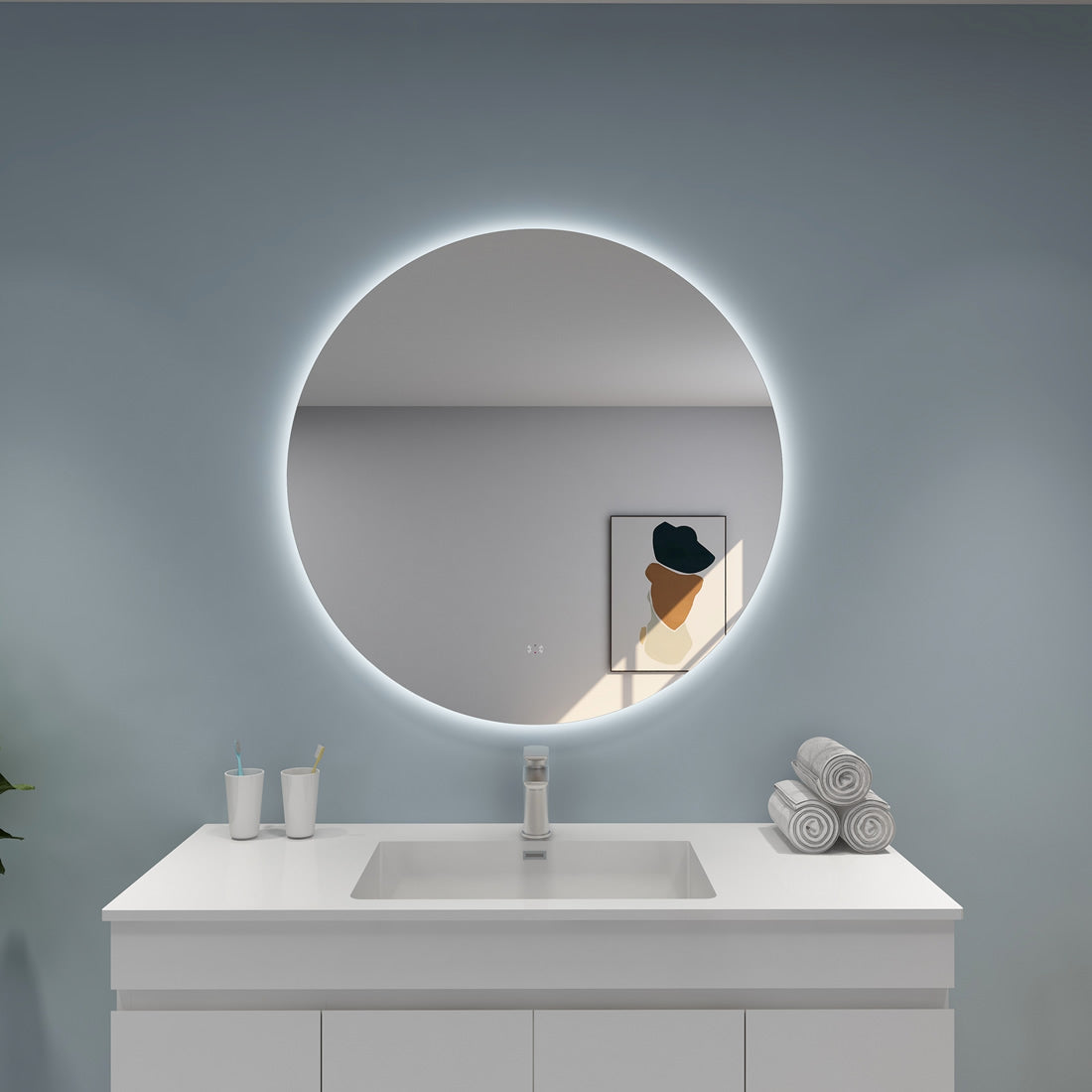Poseidon Round LED Backlit Mirror 600/700/800/900