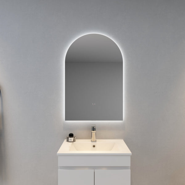 Poseidon LED Backlit Arch Mirror 600x900mm