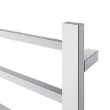 Square Electric Heated Towel Rack 6 Bars - Chrome